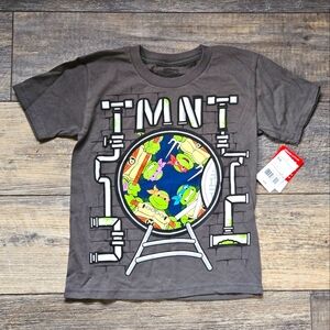 NWT Boys Size 5/6 TMNT Teenage Mutant Ninja Turtles Grey T-shirt
